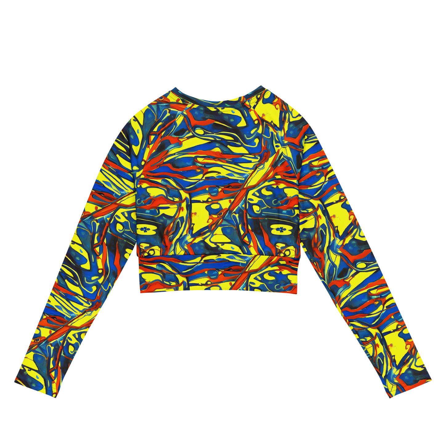Long Sleeve Crop Top - Cyberflow Circuit