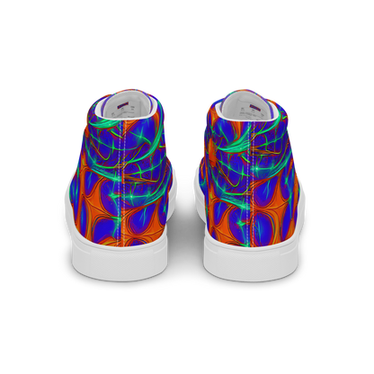 Men's High Top Canvas Shoes - Nebula Tides