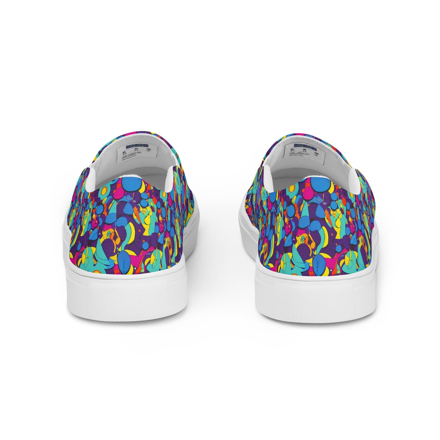 Women's Slip-On Canvas Shoes - Psychedelic Harmony