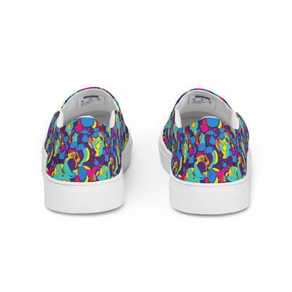 Women's Slip-On Canvas Shoes - Psychedelic Harmony
