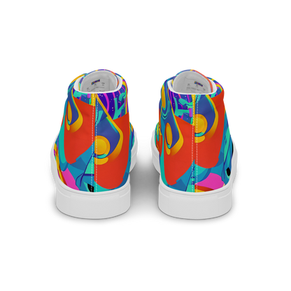 Men's High Top Canvas Shoes - Blast of Color