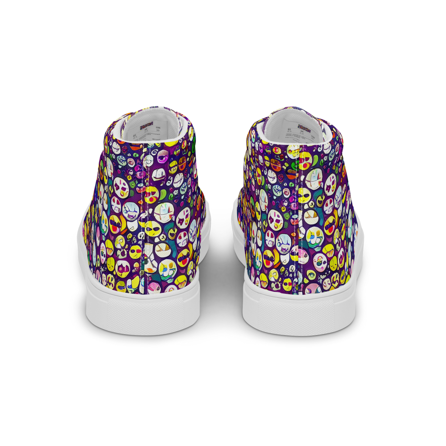 Men's High Top Canvas Shoes - Mosaic Moods