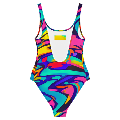 One-Piece Swimsuit - Electric Ecstasy