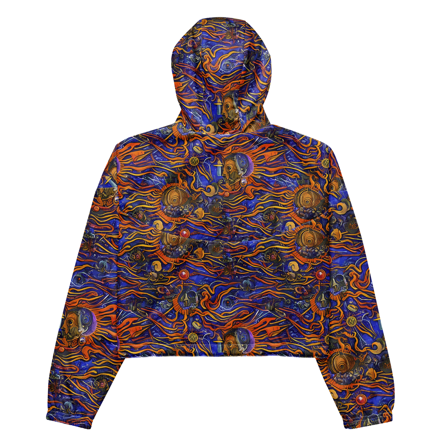 Women's Cropped Windbreaker - Mantegna Swirl