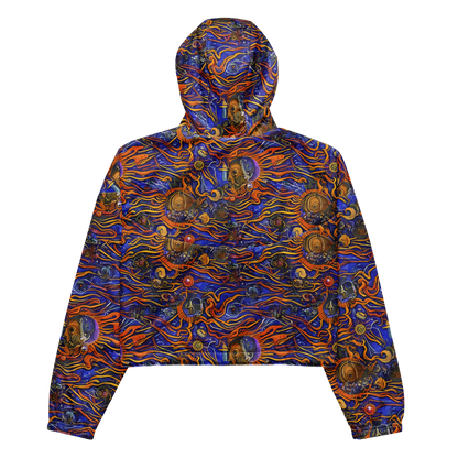 Women's Cropped Windbreaker - Mantegna Swirl