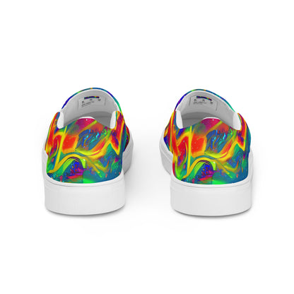 Women's Slip-On Canvas Shoes - Nebula Symphony