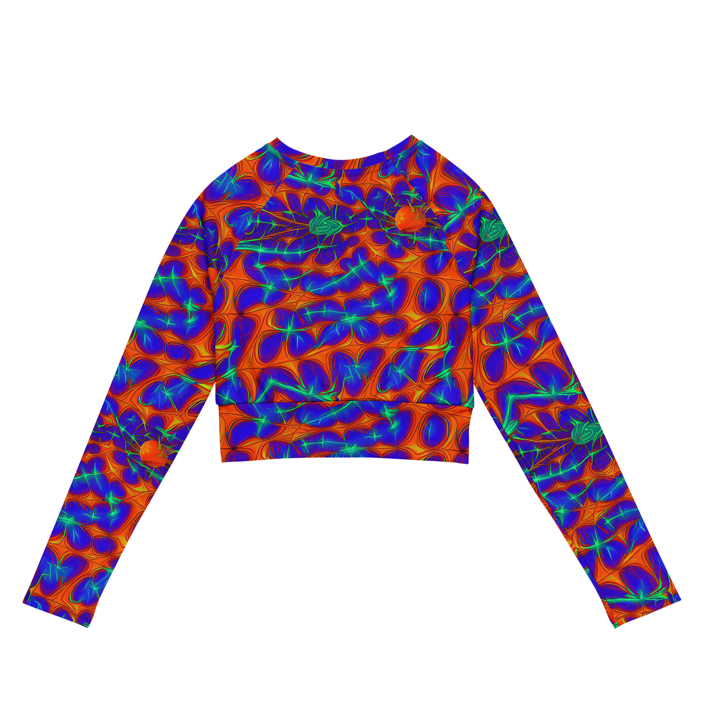 Long Sleeve Crop Top - Nebula Tides