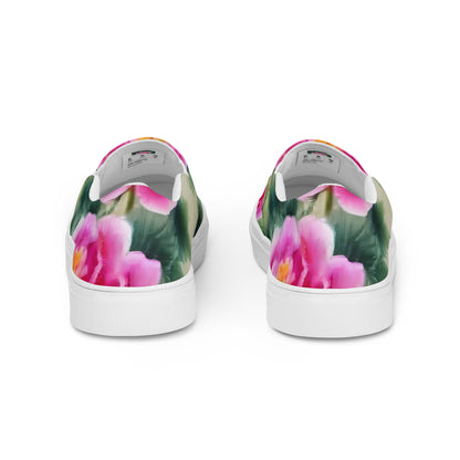 Men's Slip-On Canvas Shoes - Blossom Reverie