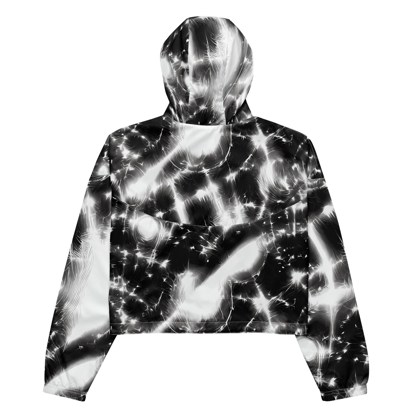 Women's Cropped Windbreaker - Electric Nightfall