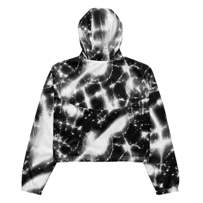 Women's Cropped Windbreaker - Electric Nightfall