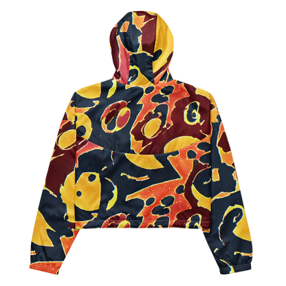 Women's Cropped Windbreaker - Sunset Silhouette