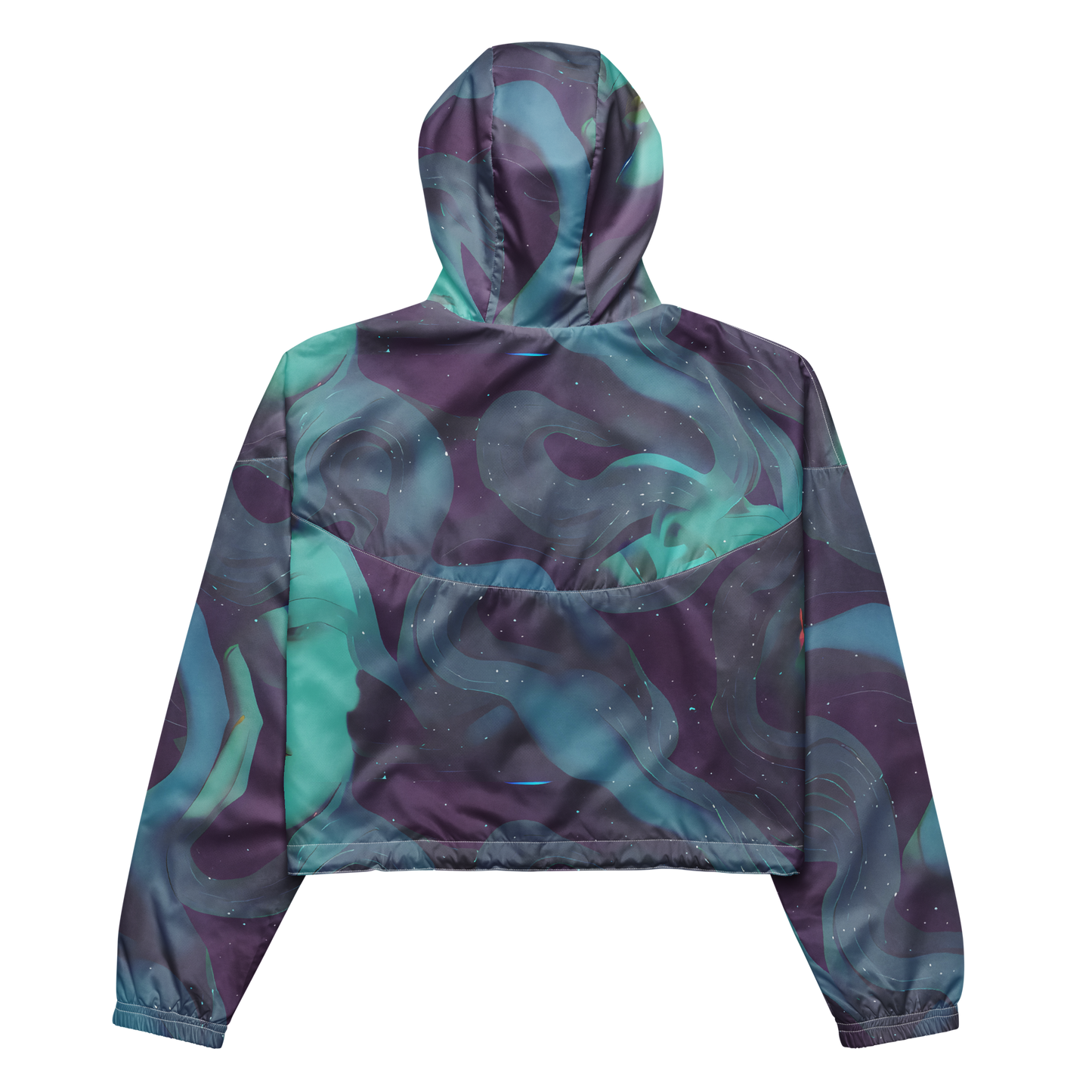 Women's Cropped Windbreaker - Ethereal Dreamscape
