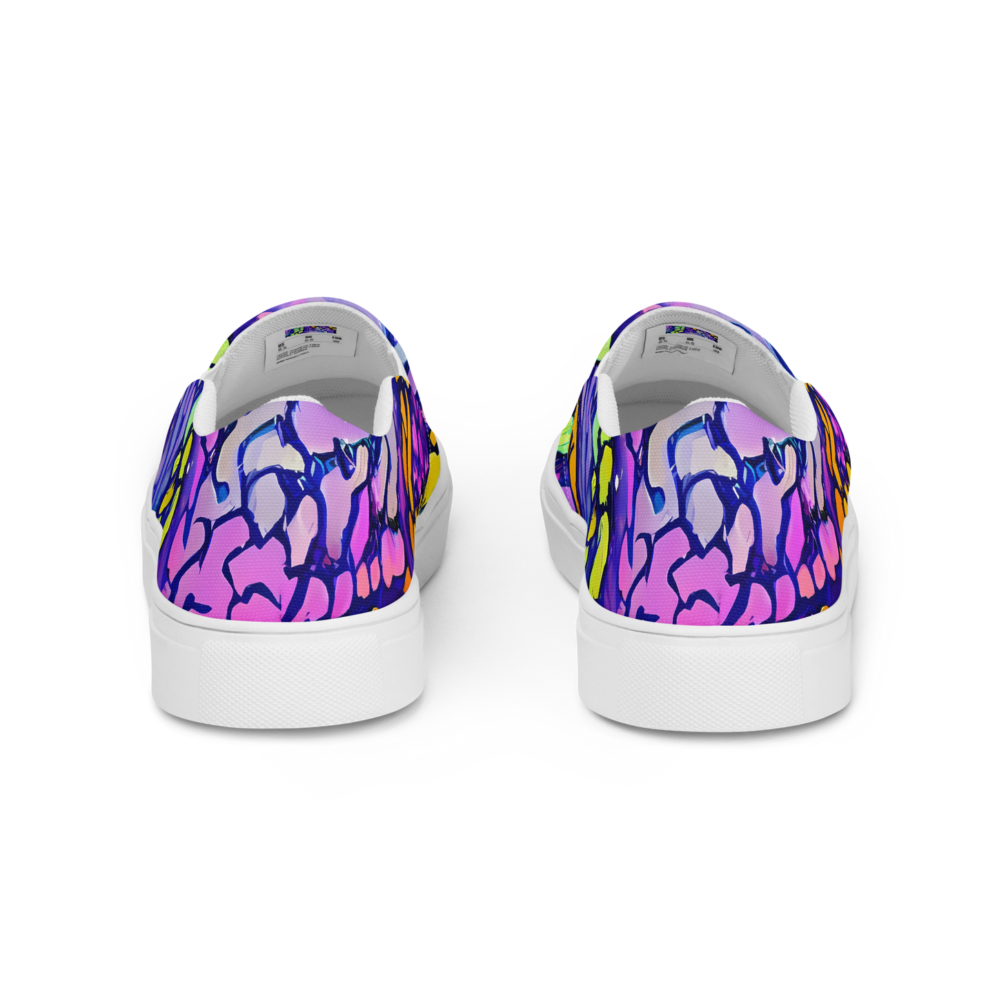 Women's Slip-On Canvas Shoes - Surreal Waveforms