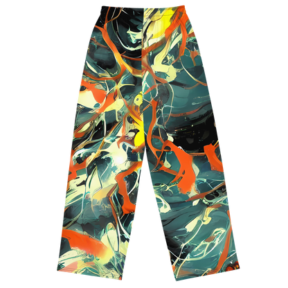 Wide-Leg Pants - Fluid Firestorm