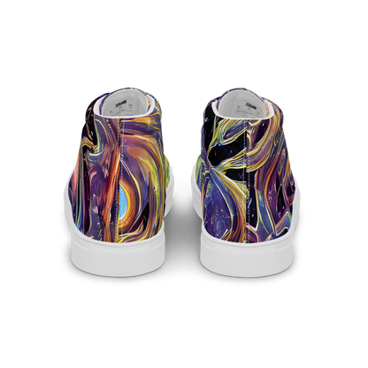 Men's High Top Canvas Shoes - Lebacq Swirl