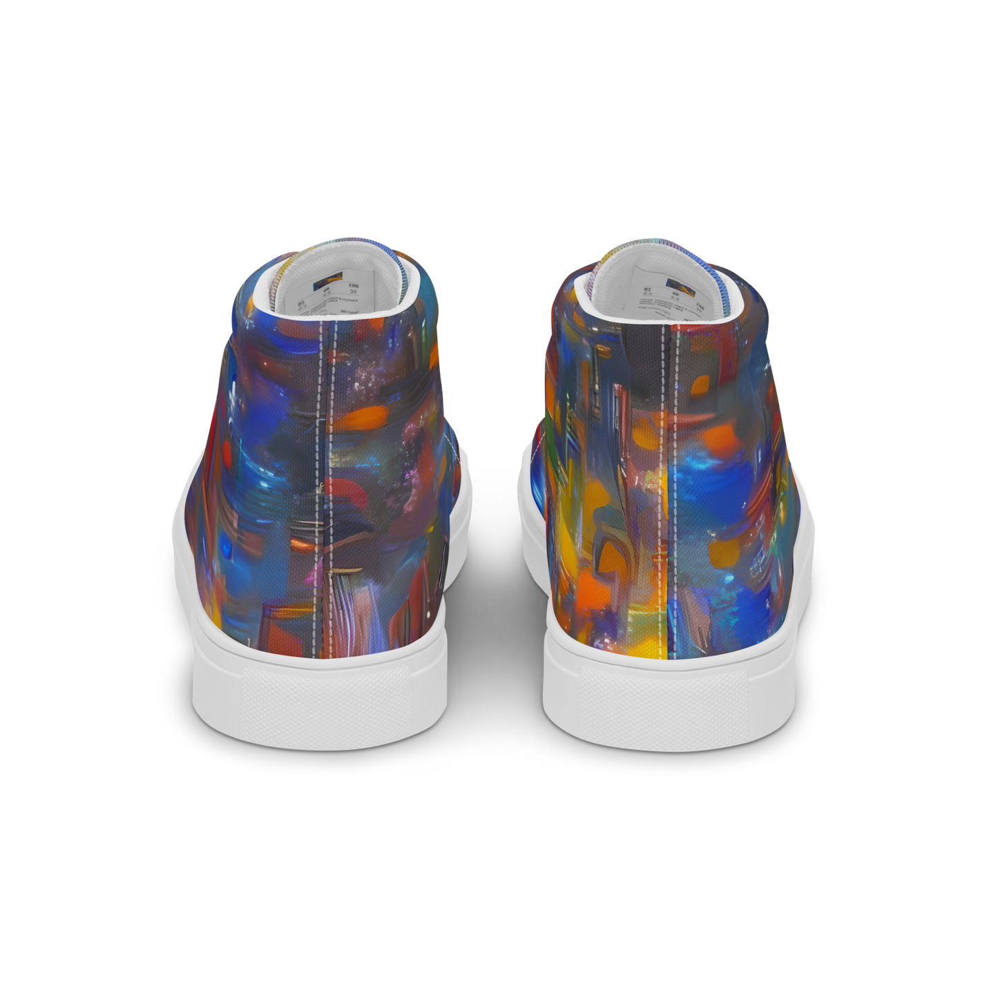 Women's High Top Canvas Shoes - Abstract Conflux