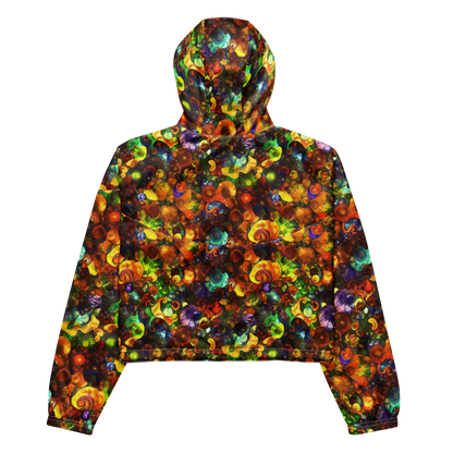 Women's Cropped Windbreaker - Spirals of Splendor