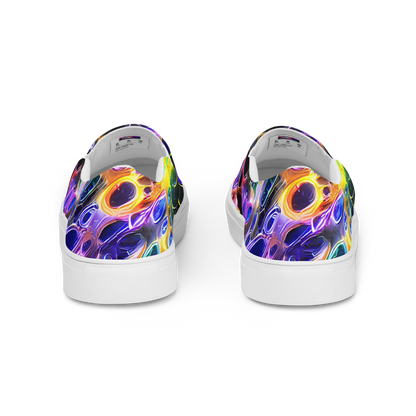 Men's Slip-On Canvas Shoes - Neon Orbits