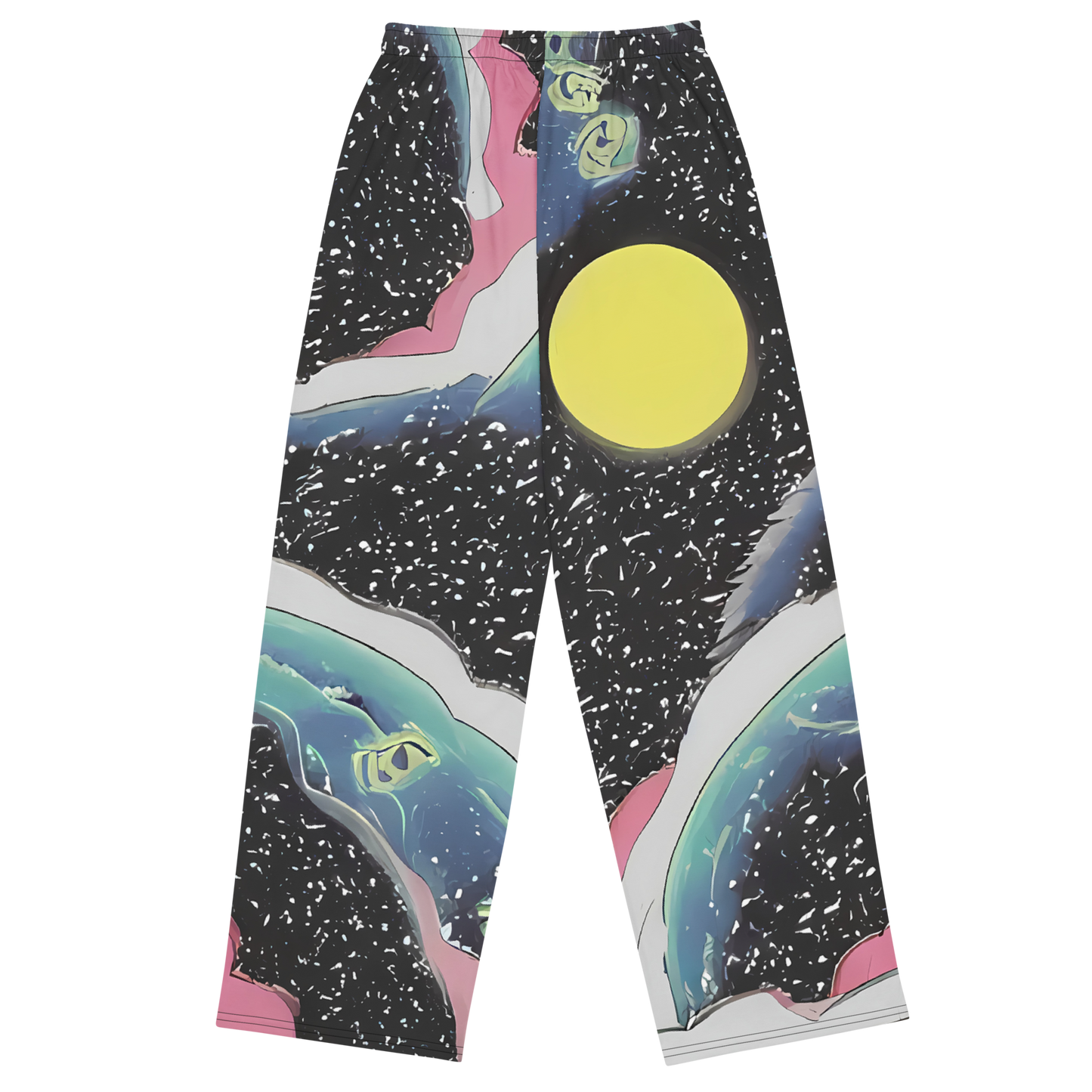 Wide-Leg Pants - Lunar Waves