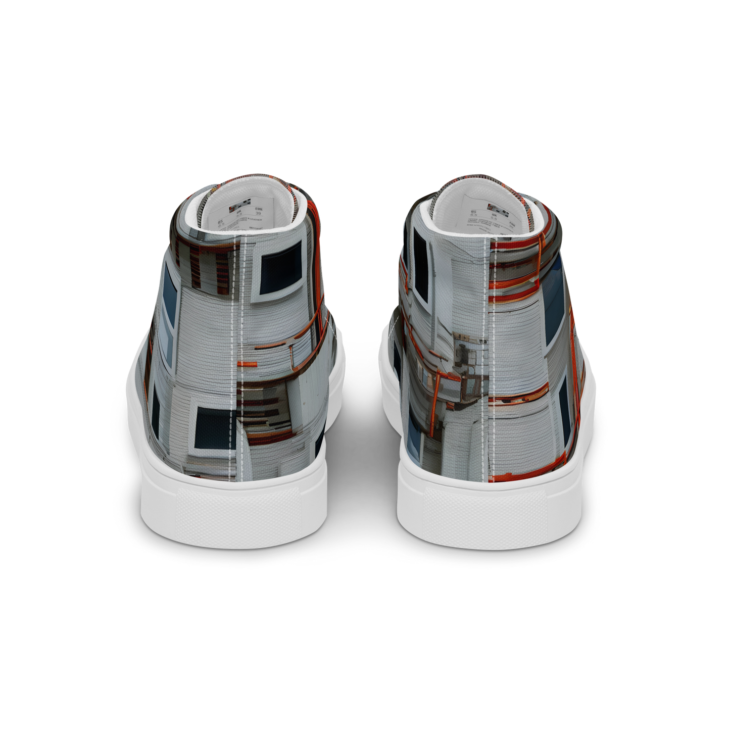 Women's High Top Canvas Shoes - Industrial Reverie