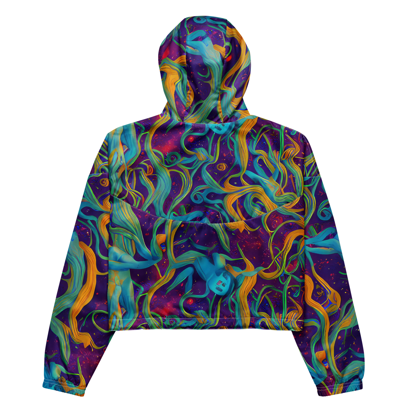 Women's Cropped Windbreaker - Etherial Entwine