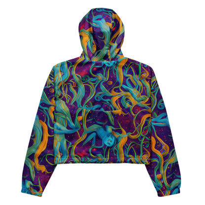 Women's Cropped Windbreaker - Etherial Entwine