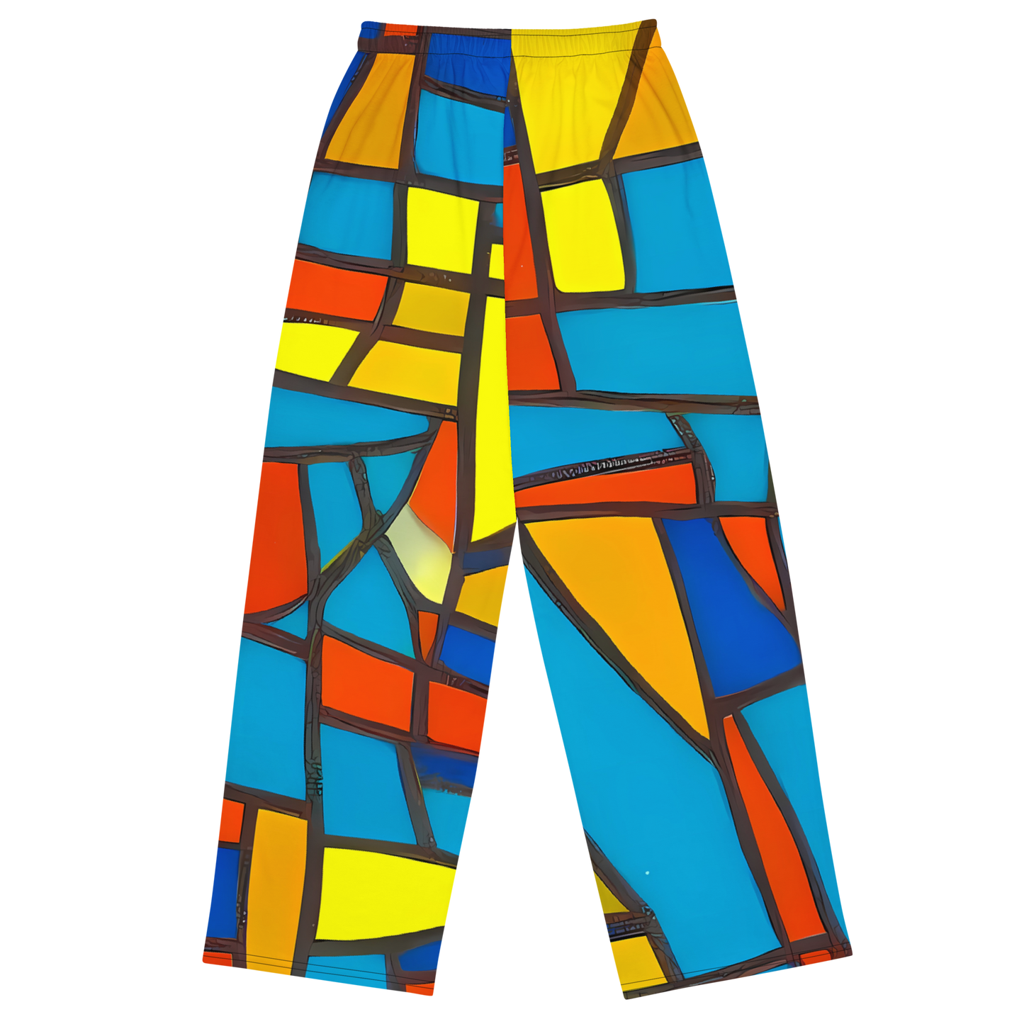 Wide-Leg Pants - Mondrian Mesh