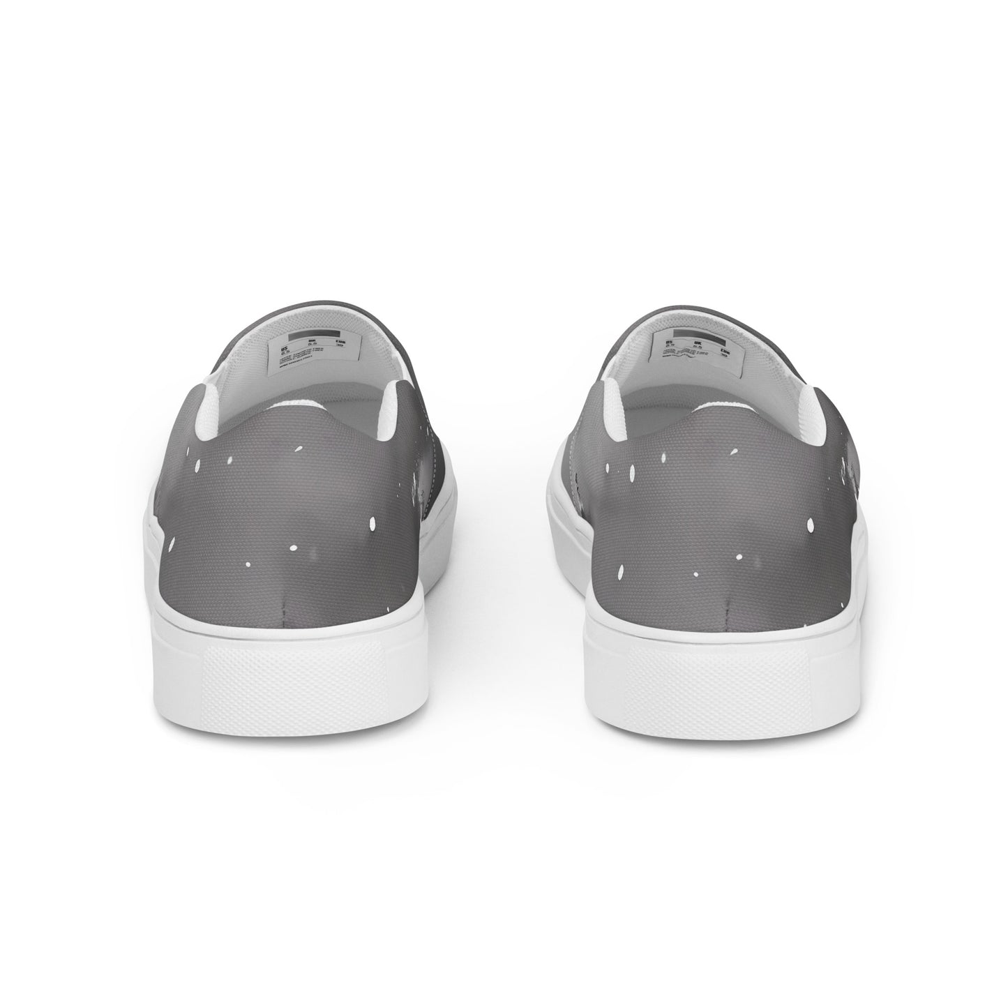 Women's Slip-On Canvas Shoes - Monochrome Dreams