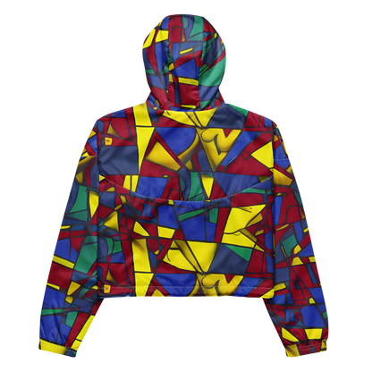 Women's Cropped Windbreaker - Vibrant Vexation