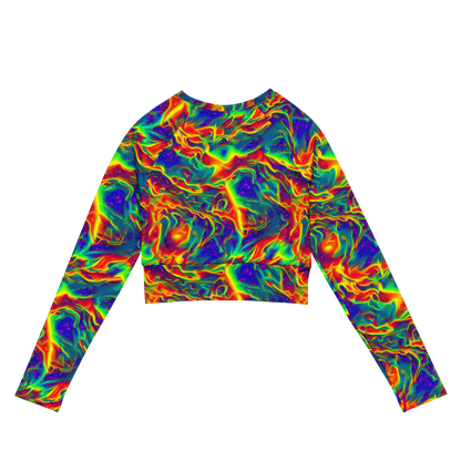 Long Sleeve Crop Top - Nebula Symphony