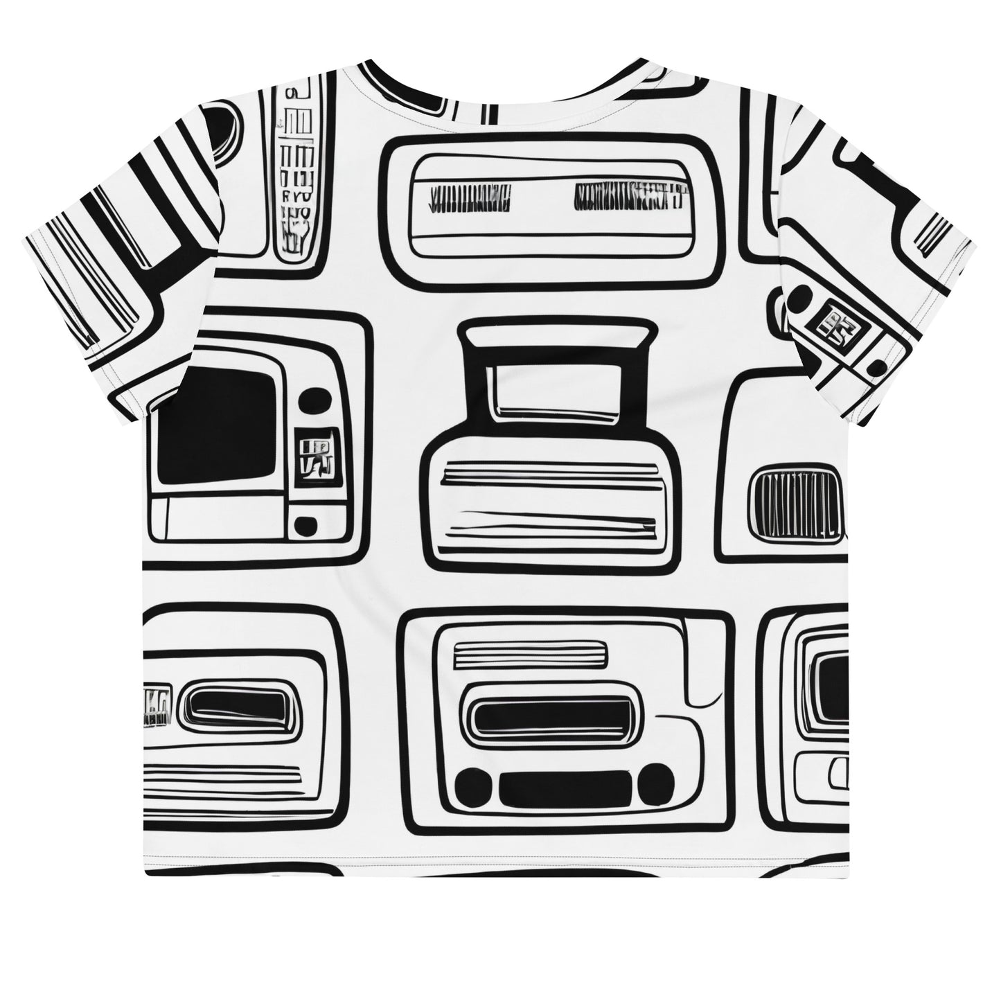 Women's Crop Tee - Techno Echo