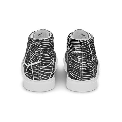 Men's High Top Canvas Shoes - Silver Echo