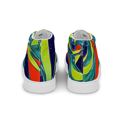 Men's High Top Canvas Shoes - Harmonic Mirage