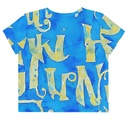 Women's Crop Tee - Golden Glyphs