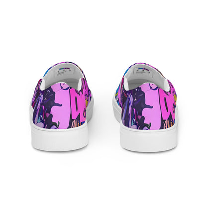 Women's Slip-On Canvas Shoes - Chromatic Frenzy