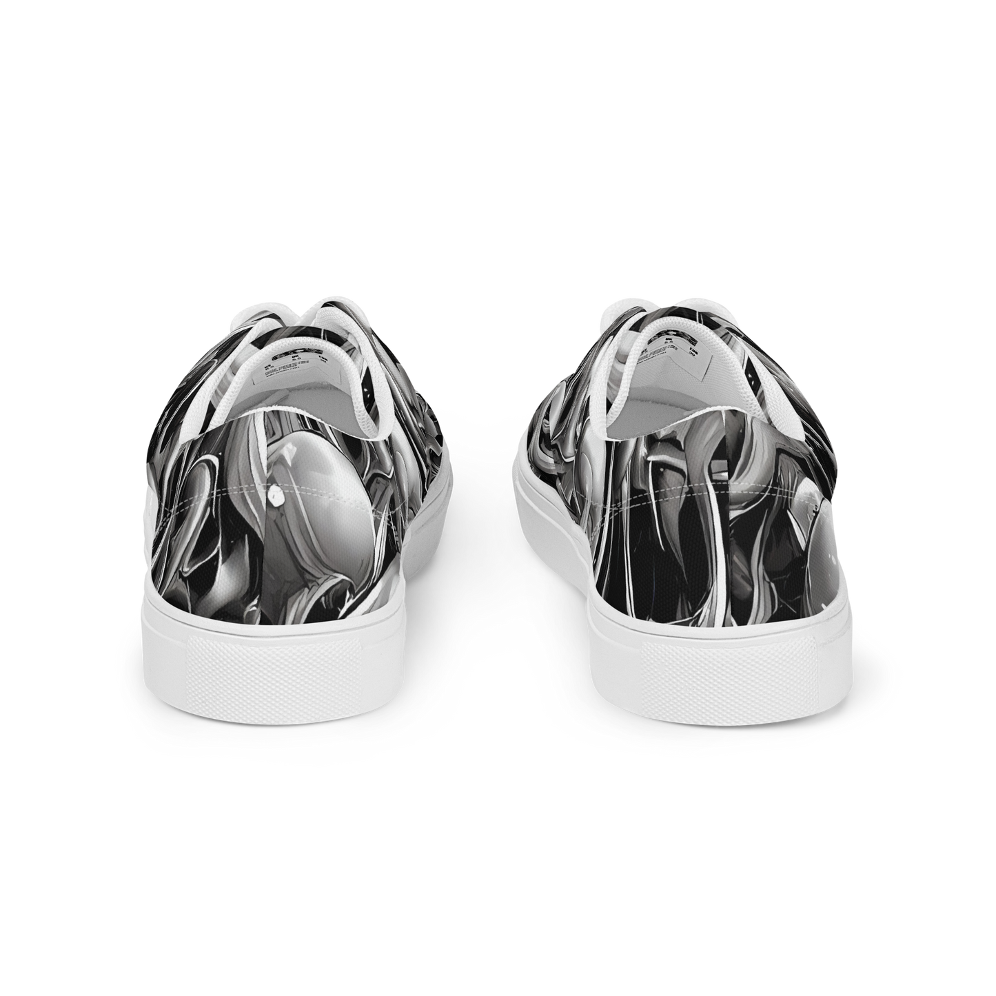 Women's Lace-Up Canvas Shoes - Fluid Monochrome