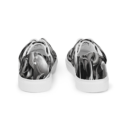 Women's Lace-Up Canvas Shoes - Fluid Monochrome
