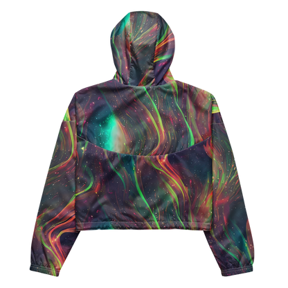 Women's Cropped Windbreaker - Temple Wave