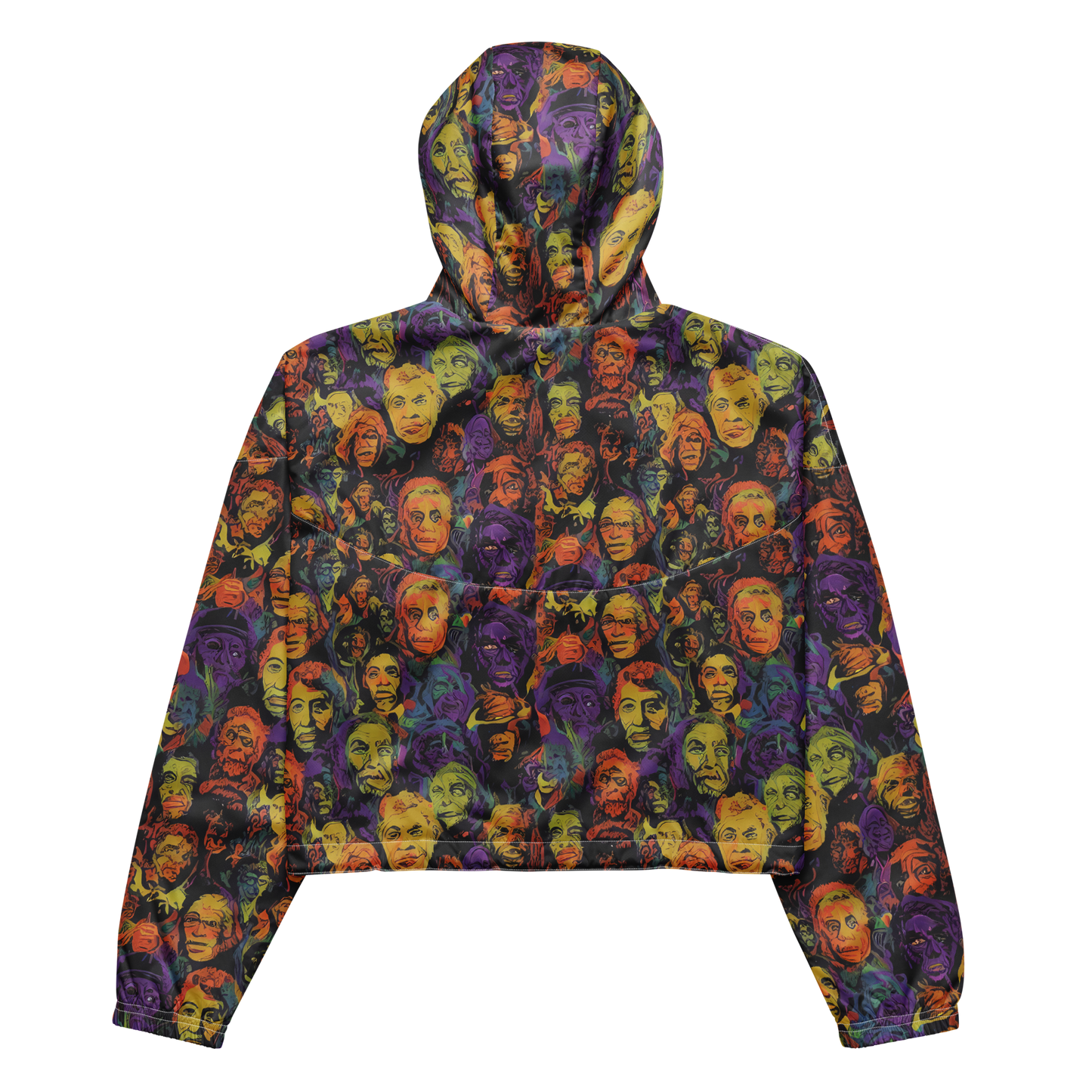 Women's Cropped Windbreaker - Kaleidoscopic Spirits