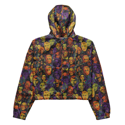 Women's Cropped Windbreaker - Kaleidoscopic Spirits