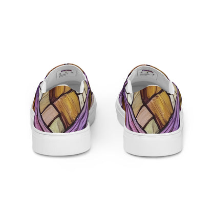 Women's Slip-On Canvas Shoes - Stained Glass Whirl