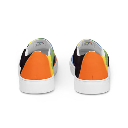 Men's Slip-On Canvas Shoes - Neon Symphony