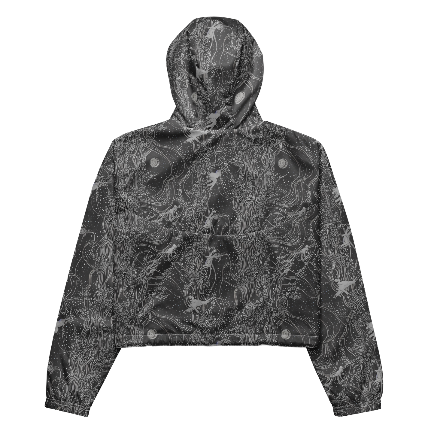 Women's Cropped Windbreaker - Nebula Wanderers