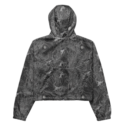 Women's Cropped Windbreaker - Nebula Wanderers