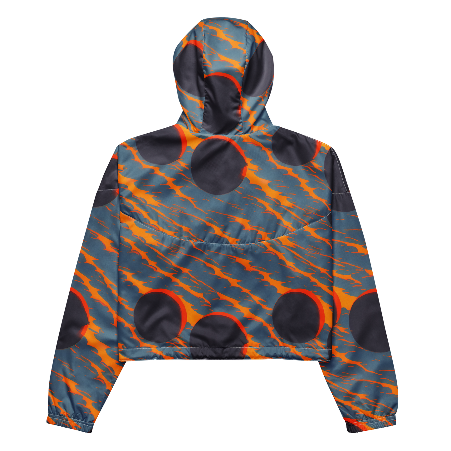 Women's Cropped Windbreaker - Flames of Gravity