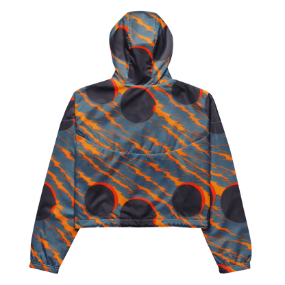 Women's Cropped Windbreaker - Flames of Gravity