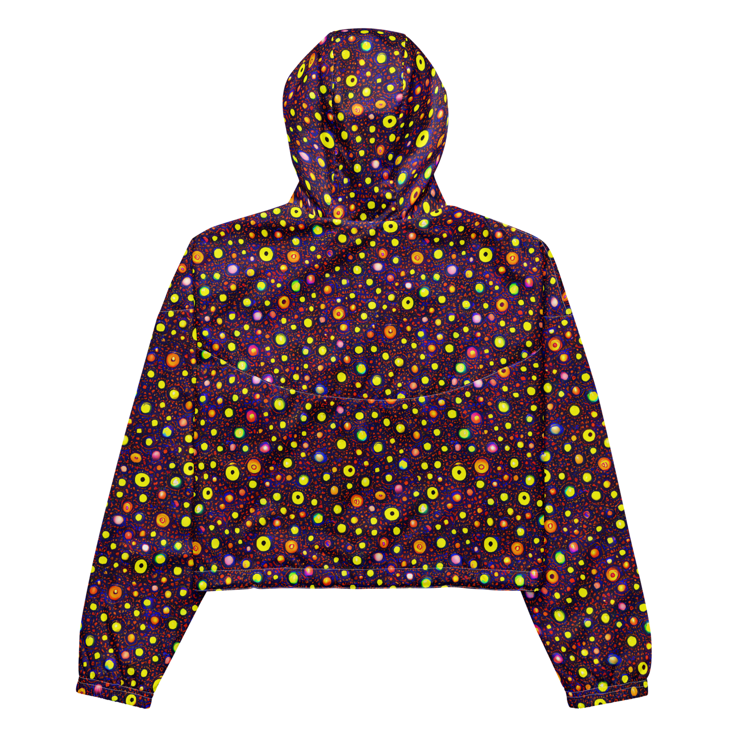 Women's Cropped Windbreaker - Cosmic Dotscape