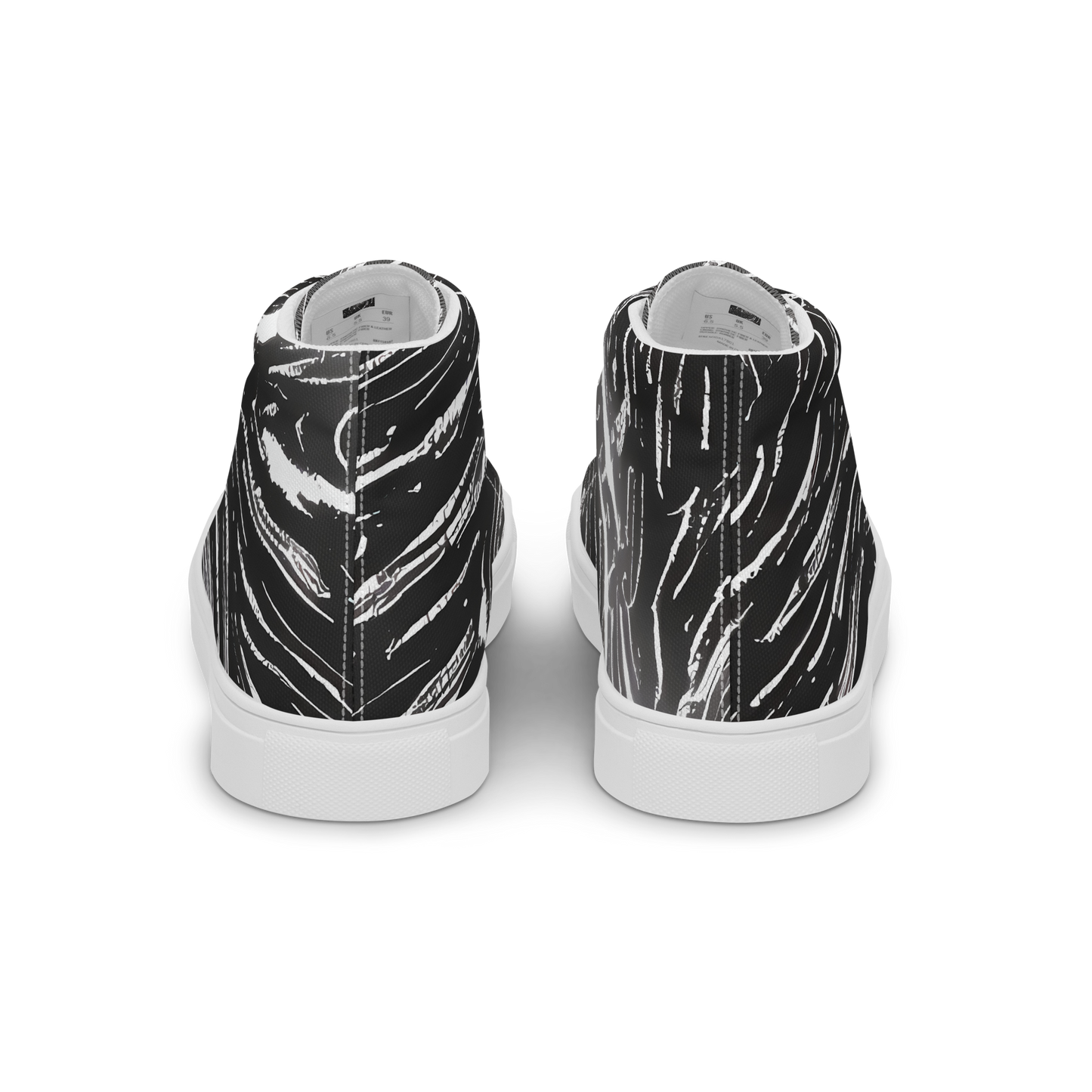 Women's High Top Canvas Shoes - Silver Swirl