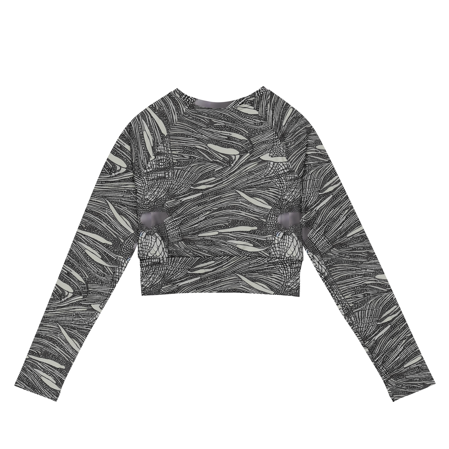 Long Sleeve Crop Top - Sable Currents
