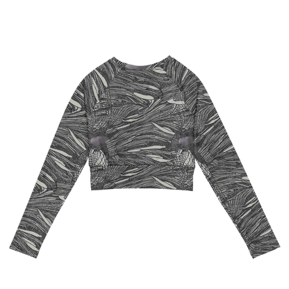 Long Sleeve Crop Top - Sable Currents